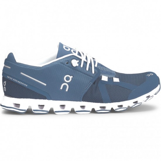 On Cloud Running Shoes Denim/White Women