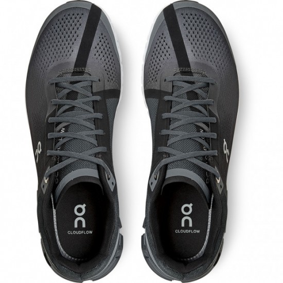 On Cloudflow Running Shoes Black/Asphalt Men