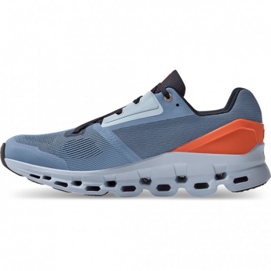 On Cloudstratus Running Shoes Lake/Flare Men