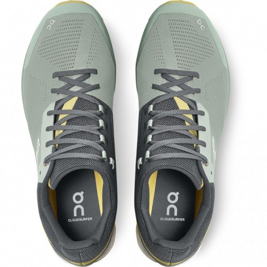 On Cloudsurfer Running Shoes Eucalyptus/Citron Men