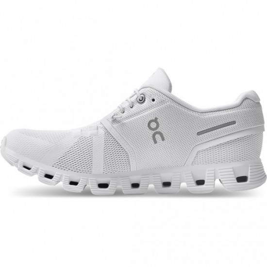 On Cloud 5 Running Shoes All White Women