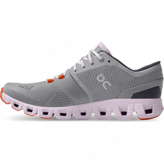 On Cloud X Running Shoes Alloy/Lily Women