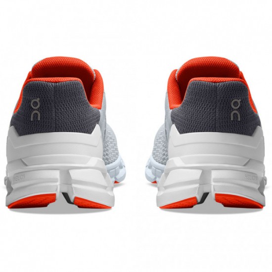 On Cloudflyer Running Shoes Glacier/Flame Men