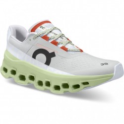 On Cloudmonster Running Shoes Glacier/Meadow Women