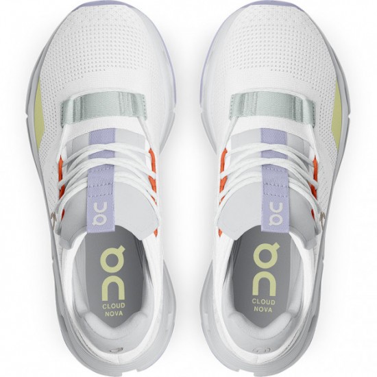 On Cloudnova Running Shoes White/Glacier Women