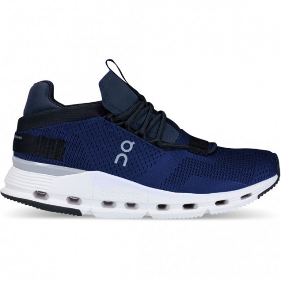 On Cloudnova Running Shoes Navy/White Men