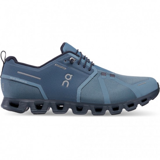 On Cloud 5 Waterproof Running Shoes Metal/Navy Men