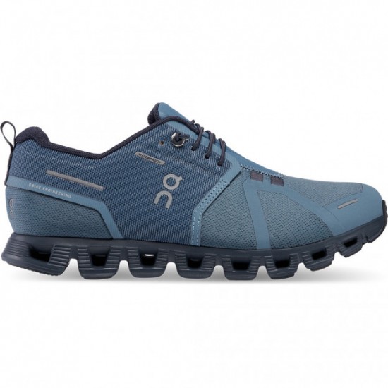 On Cloud 5 Waterproof Running Shoes Metal/Navy Women