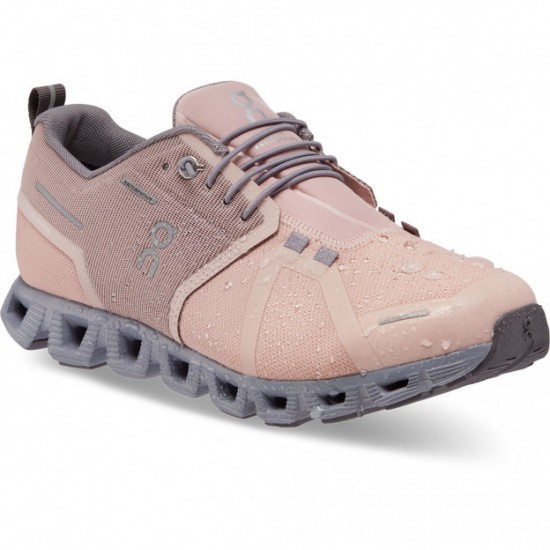 On Cloud 5 Waterproof Running Shoes Rose/Fossil Women