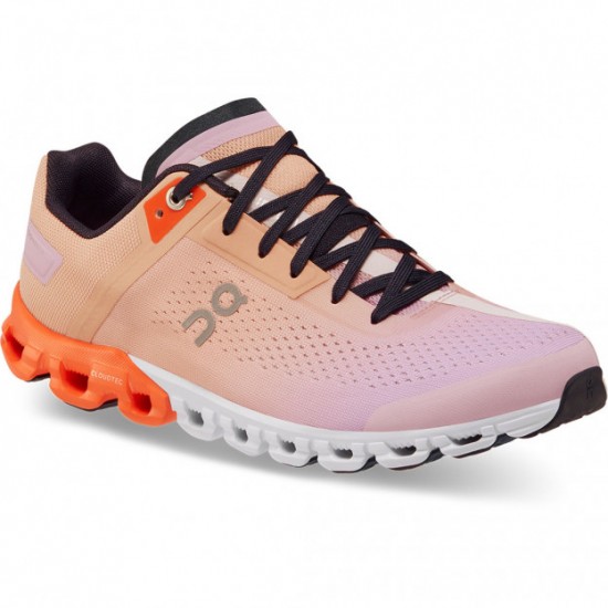 On Cloudflow Running Shoes Rose/Fiji Women